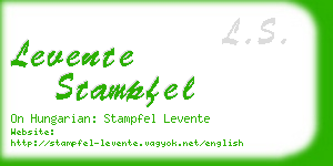 levente stampfel business card